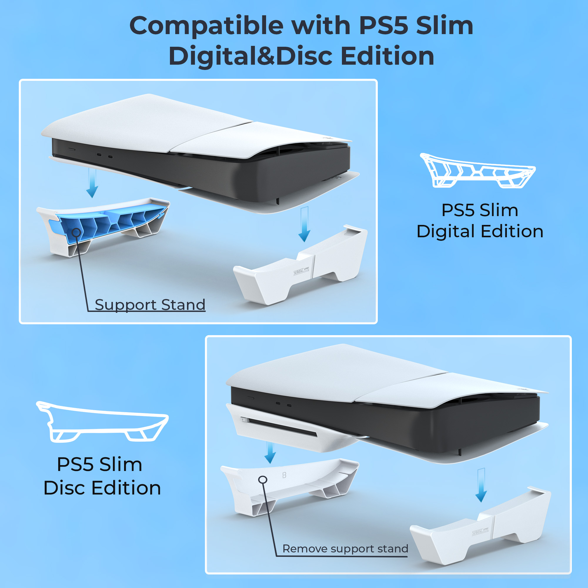 Penyangga Horizontal untuk Kon - Gaming Console Holder ulasan dan harga